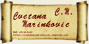 Cvetana Marinković vizit kartica